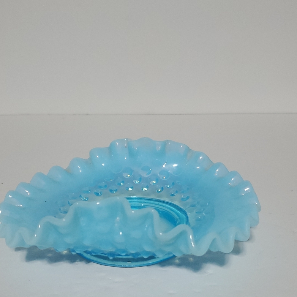 Vtg Fenton Hobnail Opalscent Dish